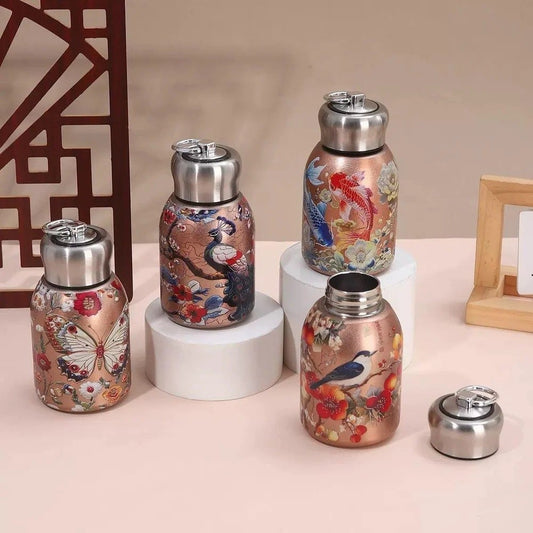 Vacuum Steel 300 Ml Water Bottle, PRINTED
